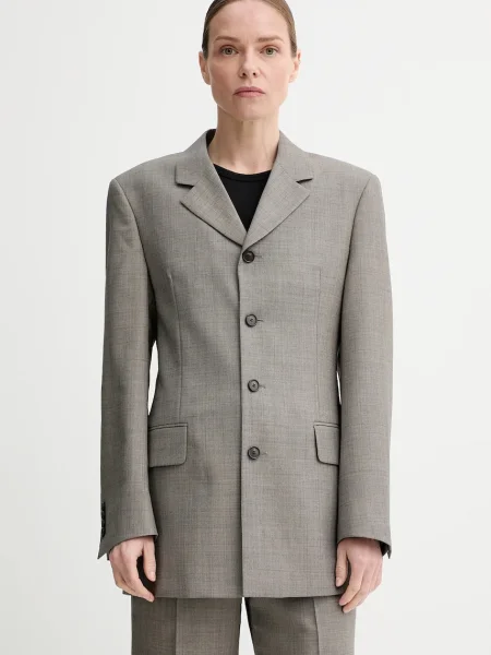 Filippa K sacou din lână un singur rand de neted maro