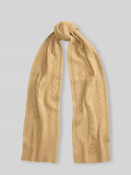 Lauren Ralph Lauren szalik z wełną brązowa