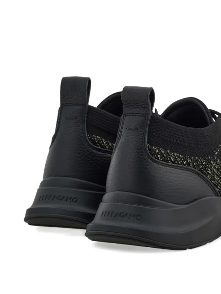 Sneakerși Ferragamo tricotate negru