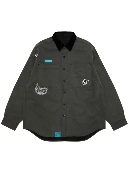 Cămașă Aape By A Bathing Ape cu broderie negru