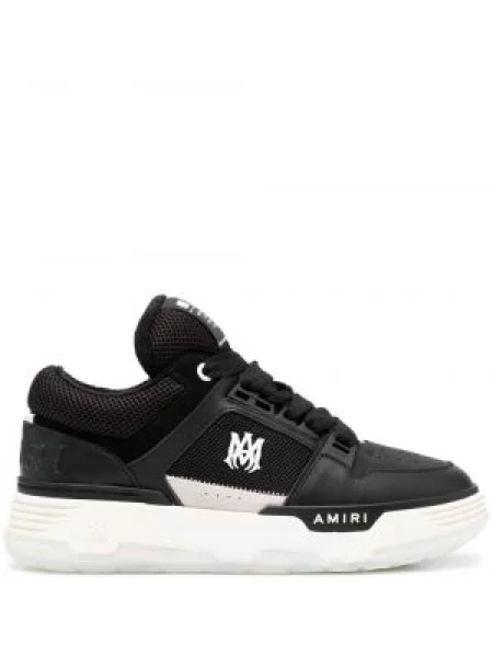 Sneakerși Amiri cu șireturi din dantelă cu autograf negru