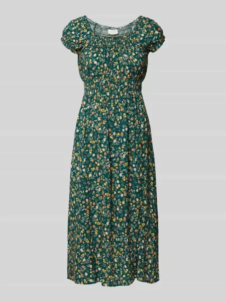 Sukienka midi z marszczonymi detalami Apricot