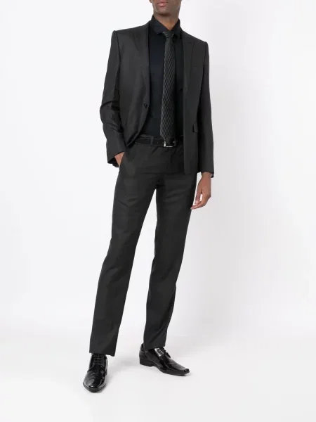 Ilgas marškiniai Emporio Armani poplinas mėlyna