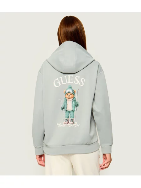 Guess Pulóver Zöld Oversize kék