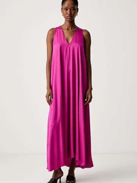 Haveone rochie de vară din vâscoză roz