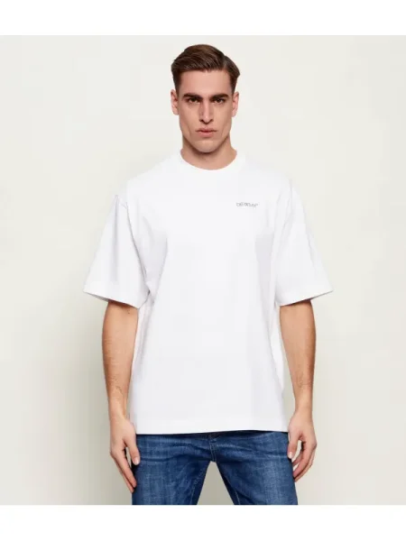 OFF-WHITE Póló HALF ARROWS | Relaxed fit fehér