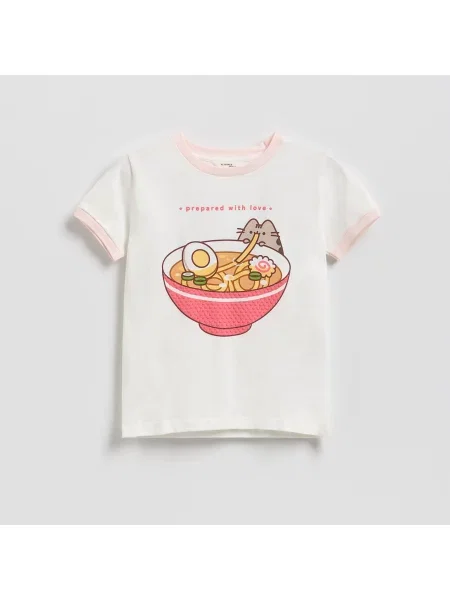 Reserved Tričko Pusheen krémová