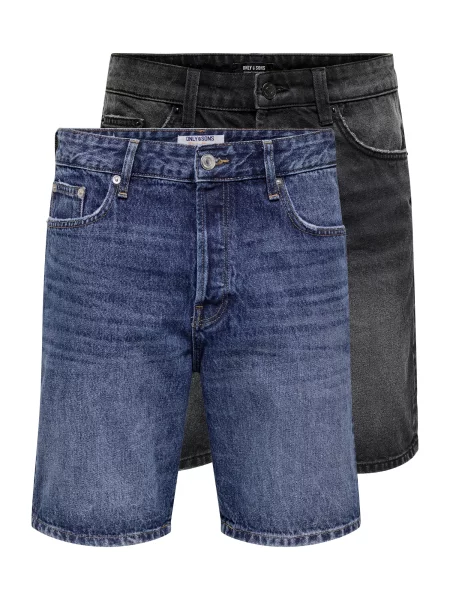 Only & Sons Traperice ONSEDGE plavi traper crna