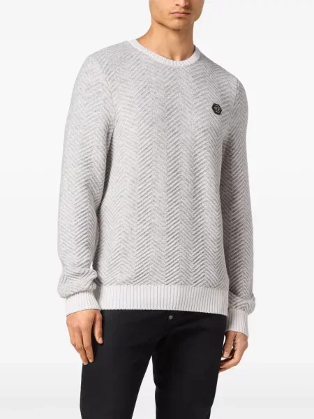 Sweter Philipp Plein biały