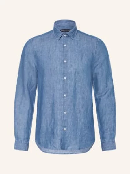 Marc O'polo Košile Shaped Fit S Lnem modrá