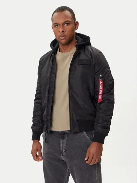 Alpha Industries Μπόμπερ μπουφάν TT Hood Two Tone μαύρο