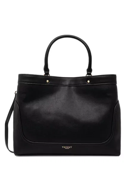 Remenčić shopper torbica Twinset s autogramom crna