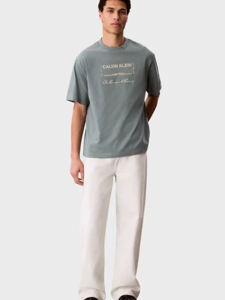Футболка Calvin Klein Jeans м'ятного кольору