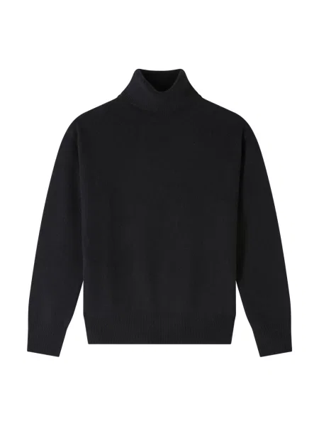 A.P.C. sweter wełniany Pull Amal z golfem czarny