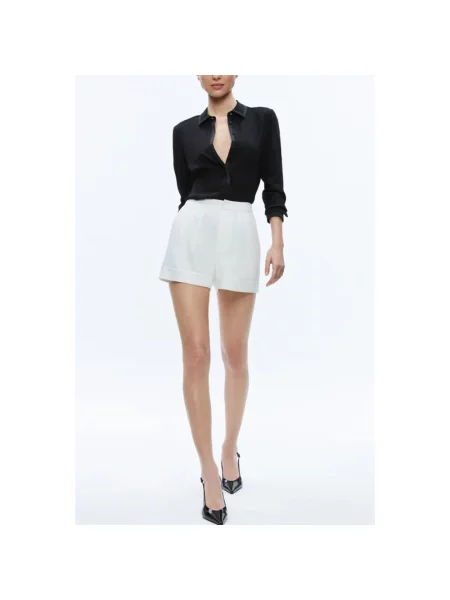 Lniane szorty Alice + Olivia białe