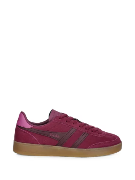 Sneakerși Gola din piele de căprioară roșu
