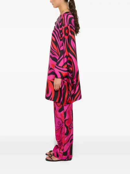 Rochie Pucci de mătase cu imagine roz