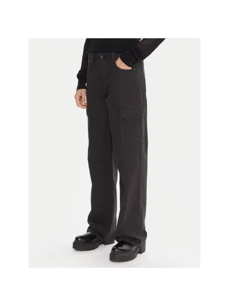 G-Star Raw Hlače iz tkanine Judee Relaxed Fit črna