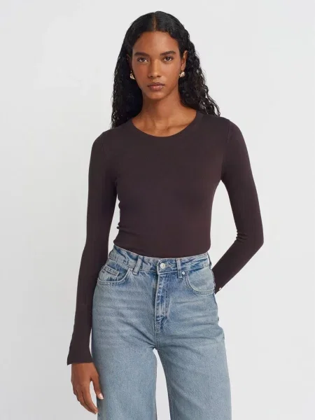 Dilvin Pulover Pullover zeleno smeđa