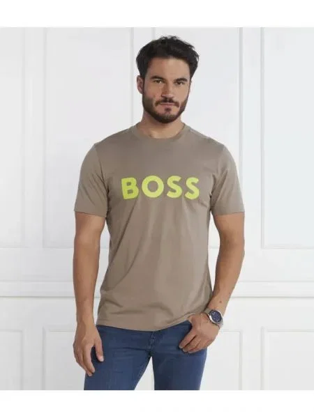 BOSS GREEN Tricou Tee 1 verde