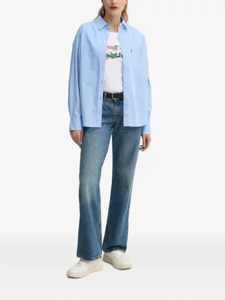 Curea Levi's® cu broderie cu cataramă cu dungi albastru