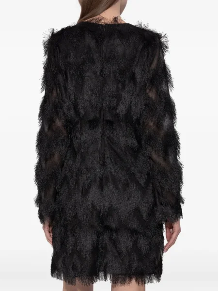 Rochie maxi Munthe cu franjuri lungă de costum negru