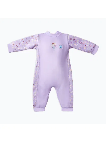 Детски неопренов костюм за плуване Splash About Warm In One lilac spring виолетово