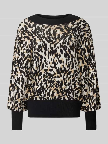 Sweter z dzianiny ze stójką model ‘FONNY’ Y.a.s czarny