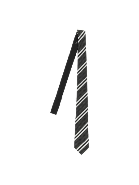 Pasek Saint Laurent w paski żakardowy z paskiem