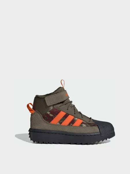 Детские ботинки Adidas зеленые
