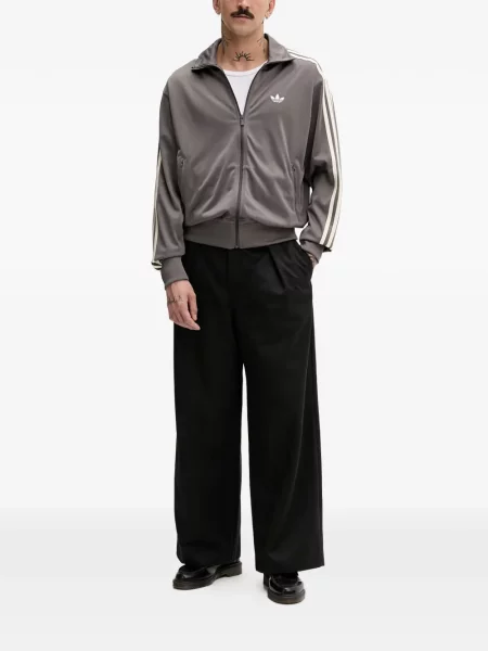 Pantaloni Adidas tricotate cu autograf alergare albastru