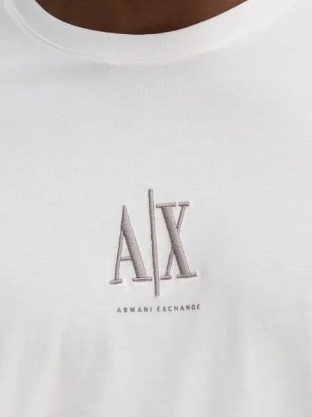 ARMANI EXCHANGE Póló barna fehér