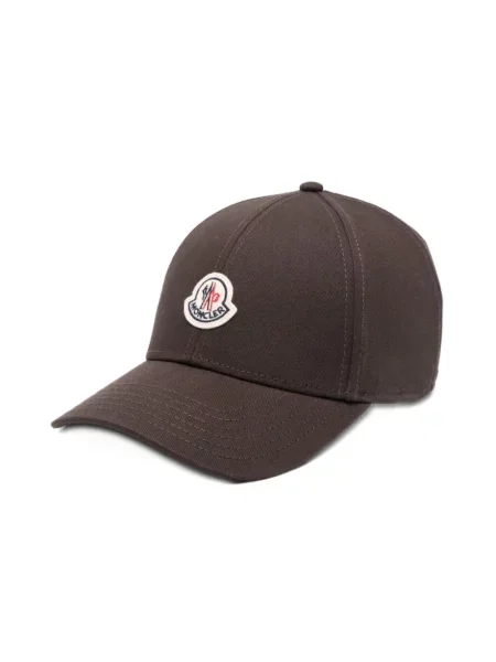 Czapka z daszkiem Moncler brązowa