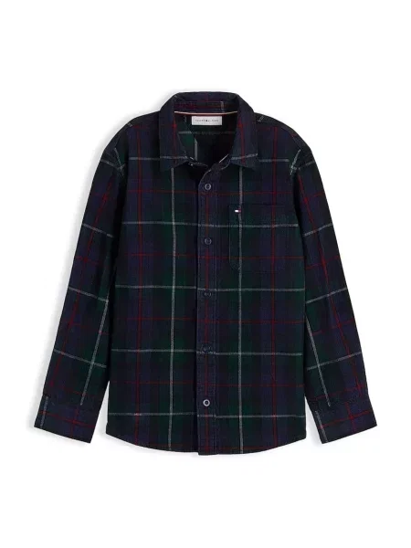 Tommy Hilfiger cămașă pentru copii din catifea reiată negru