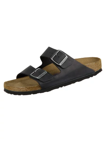 Usnjene natikači Birkenstock črna