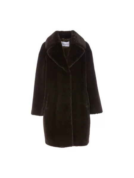 Stand Studio płaszcz Camille Cocoon Coat przejściowy oversize brązowy