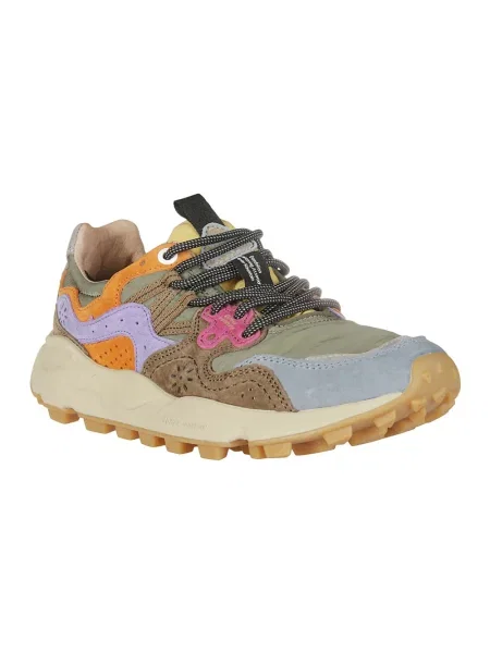 Sneakersy Flower Mountain w kwiatki biznesowe beżowe