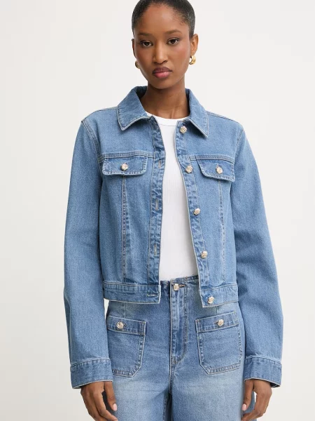 Morgan jachetă scurtă pentru femei din denim albastru