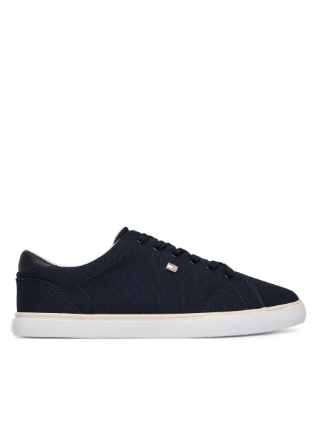 Sneakersy Tommy Hilfiger Th Low Profile Vulc Canvas Tmavomodrá