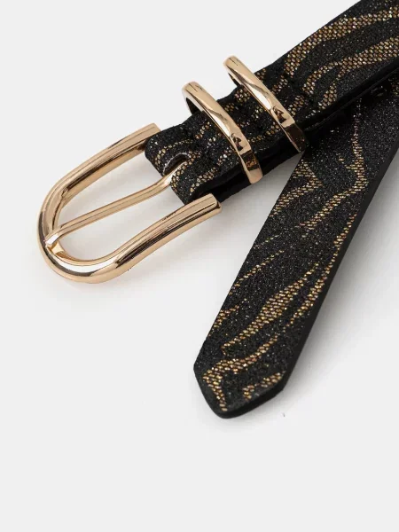 Ремінь Morgan з ремінцями чорний