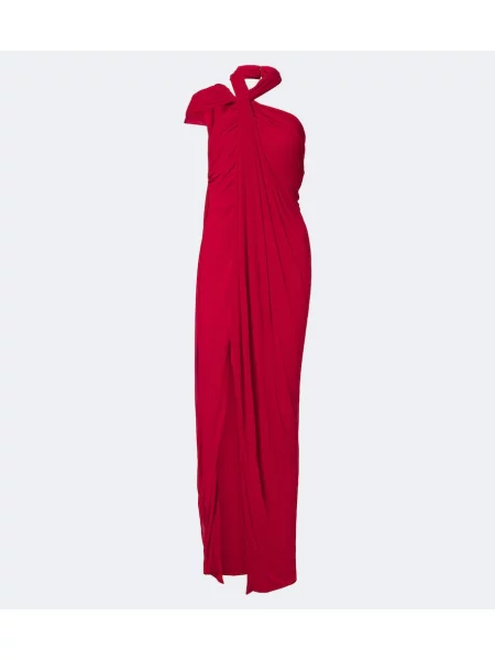 Rochie Balmain din jerseu drapată roșu