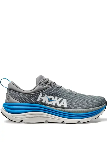 Sneakerși Hoka cu șireturi din dantelă gri