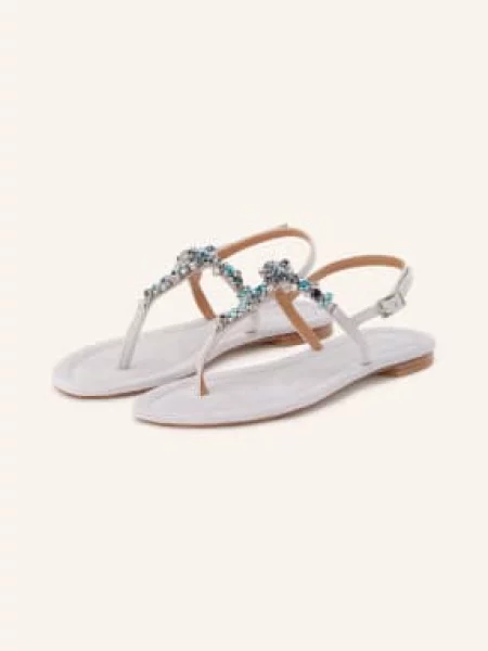 Sandály Viamercanti s kamínky šedé