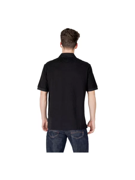 Koszulka polo Armani Exchange z krótkim rękawem czarna