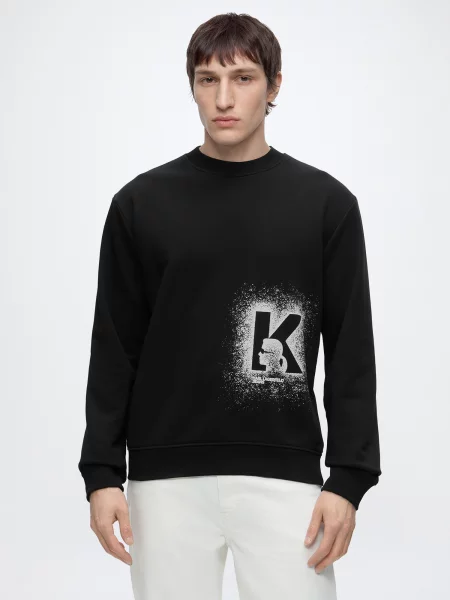 KARL LAGERFELD JEANS Mikina / biela čierna