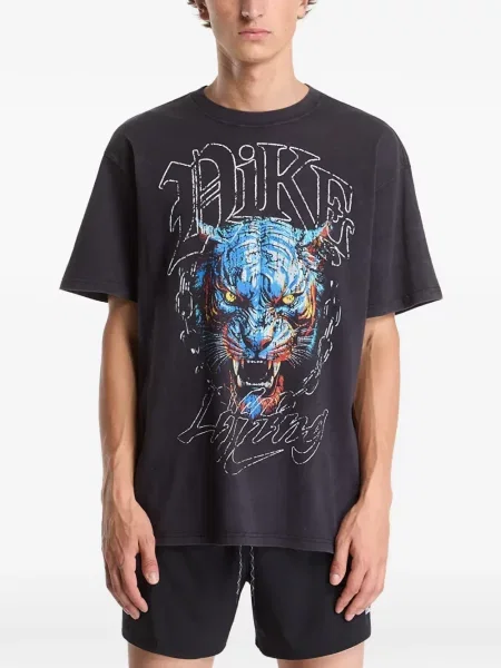 Geacă cămașă Nike cu imagine cu dungi de tigru negru