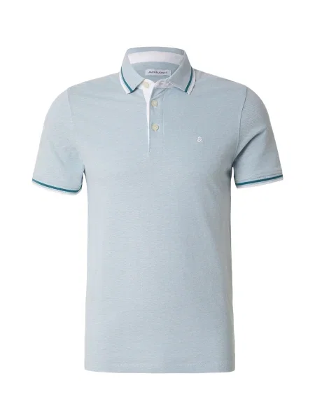 JACK & JONES Tričko JJEPAULOS mätová / biela modrá
