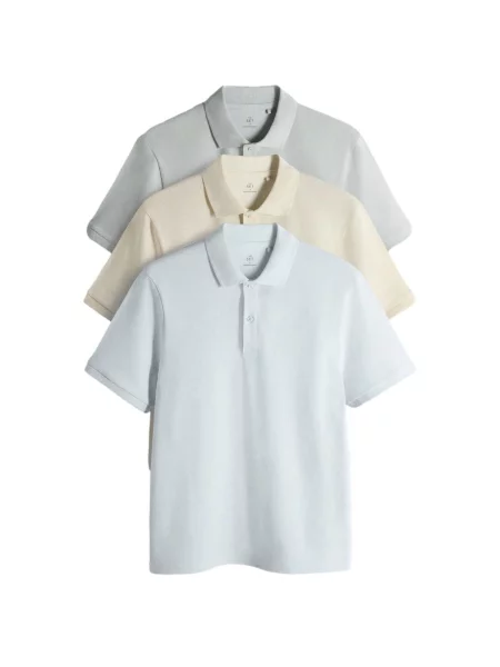 The Set Tricou albastru deschis / galben / deschis gri