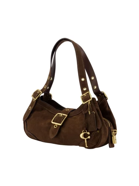 Coach torebka skórzana Small Drifter Bag brązowa