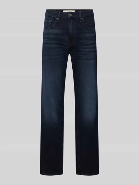 Jeans o kroju straight fit z elastycznej mieszanki bawełny model RODEO' Guess niebieskie